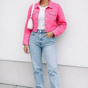 Vibrant Pink Denim Jacket